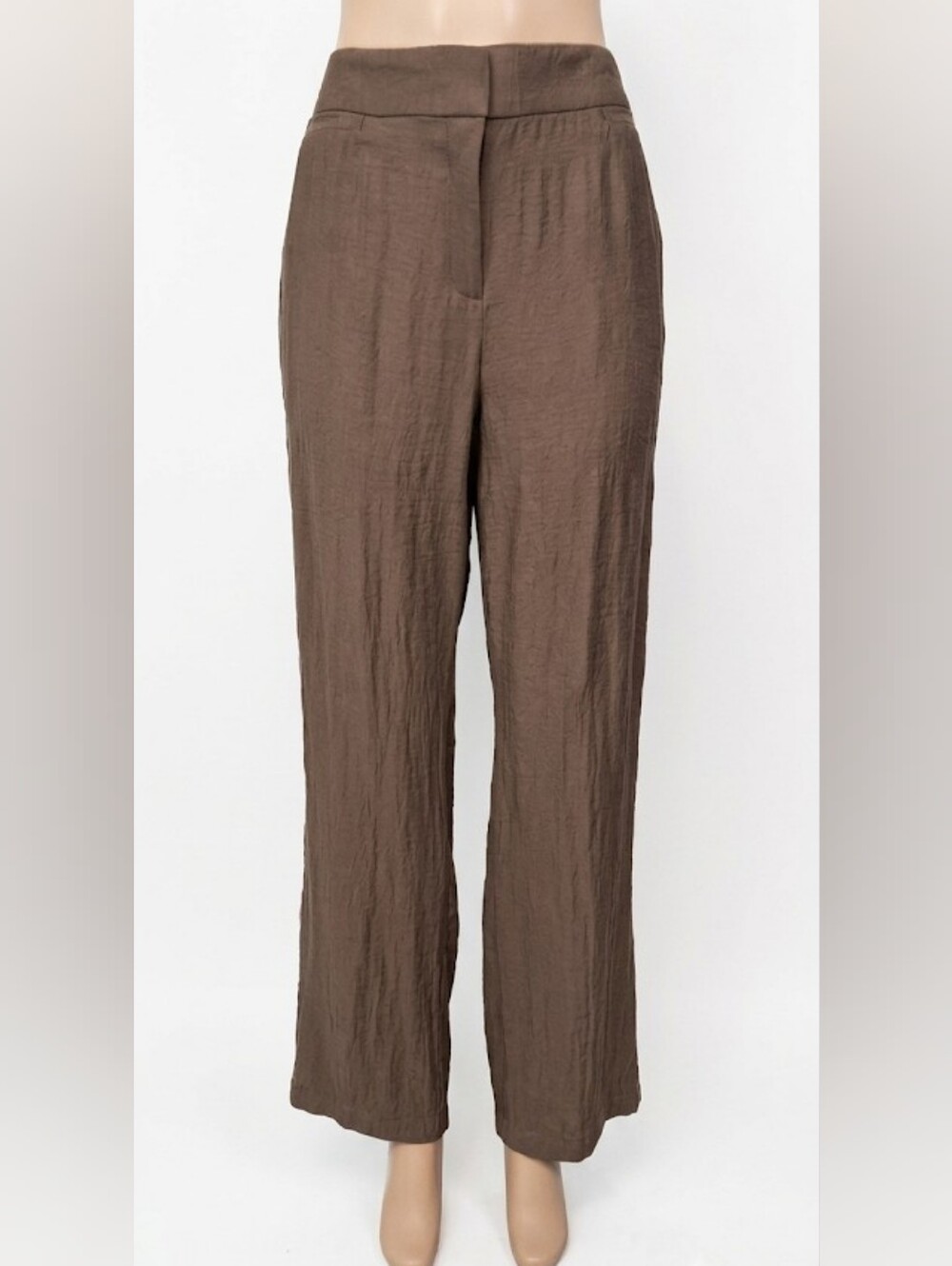 Chico's Taupe Brown Wide-Leg Trousers Size 2